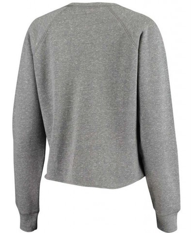 Women's Heathered Gray LSU Tigers Sawyer Knobi Cropped Raglan Pullover Sweatshirt Heathered Gray $33.79 Sweatshirts