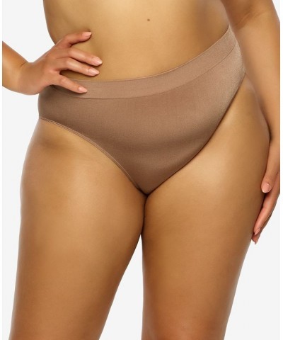 Plus Size Body Smooth Seamless High Leg Brief Panty Rose $10.70 Panty