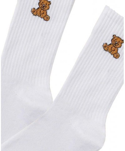 Women's Teddy Ribbed Crew Sock White $12.18 Socks