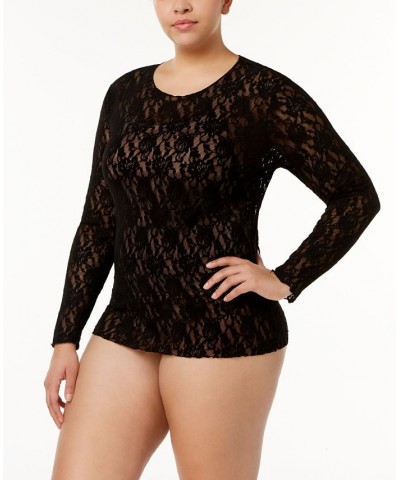 Plus Size Long Sleeve Top 128LX Black $38.22 Tops