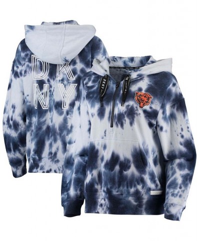 Women's White Navy Chicago Bears Dakota Oversized Tie-Dye Half-Zip Hoodie White, Navy $39.90 Sweatshirts