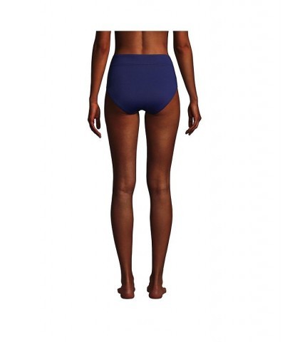 Women's Long Tummy Control High Waisted Bikini Swim Bottoms Blue $33.98 Swimsuits