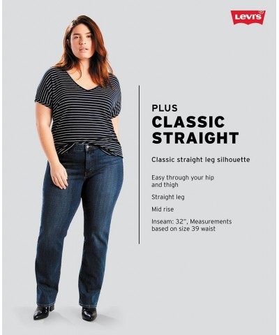 Trendy Plus Size Classic Straight Leg Jeans Slate Await $29.40 Jeans