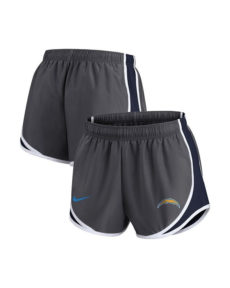 Women's Charcoal Los Angeles Chargers Logo Performance Tempo Shorts Charcoal $32.99 Shorts