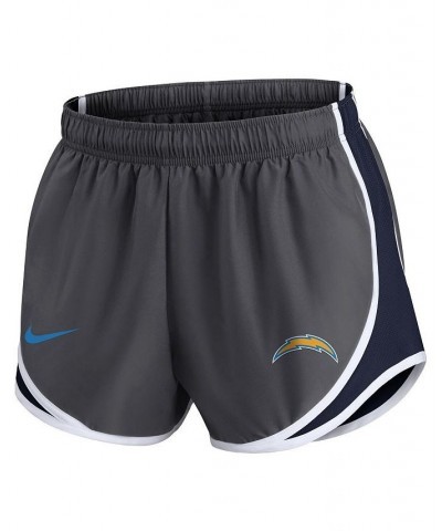 Women's Charcoal Los Angeles Chargers Logo Performance Tempo Shorts Charcoal $32.99 Shorts