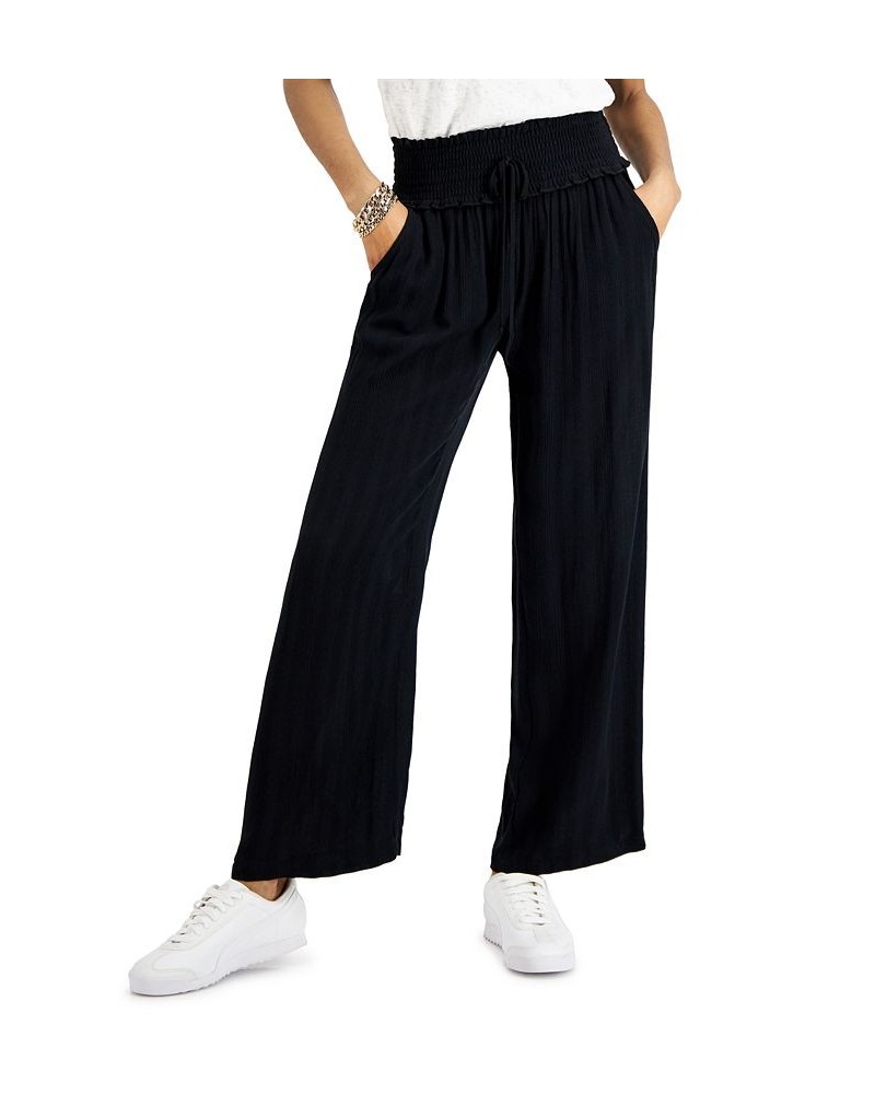 Juniors' Wide-Leg Soft Pants Black $11.48 Pants