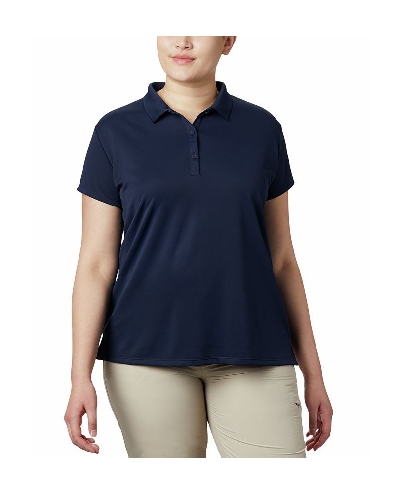 Plus Size PFG Innisfree Polo Shirt Blue $20.70 Tops