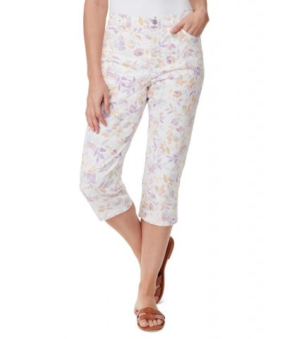 Women's Amanda High-Rise Capri Jeans Vintage White Bahia Floral $14.10 Jeans