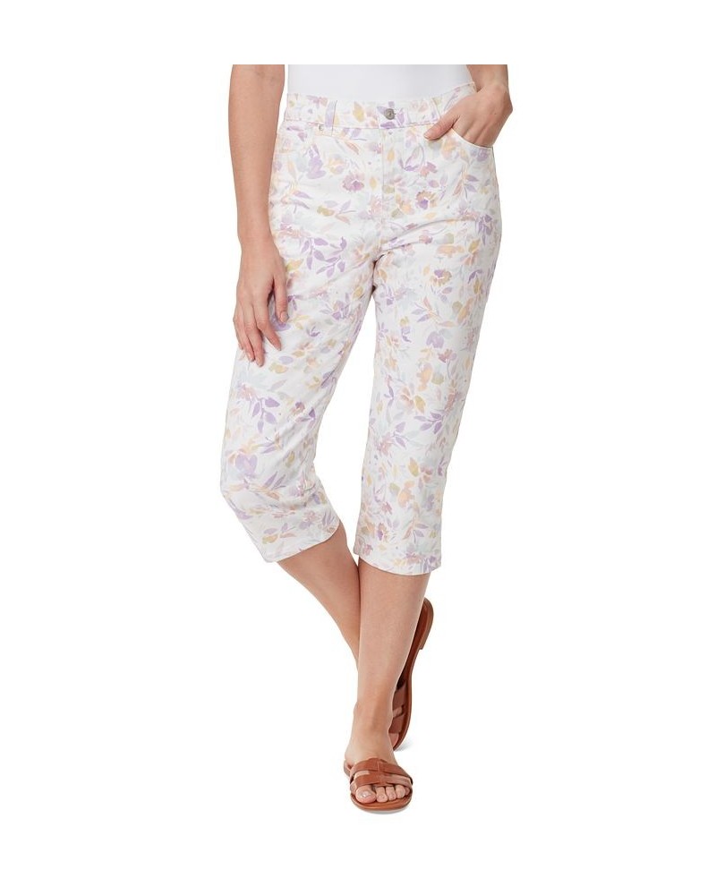 Women's Amanda High-Rise Capri Jeans Vintage White Bahia Floral $14.10 Jeans
