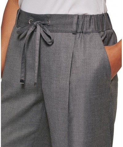 Petite Drawstring Wide-Leg Capri Pants Tin Multi $30.43 Pants