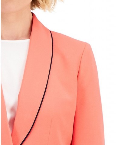 Women's Shawl-Collar Seamed Skirt Suit Regular and Petite Sizes Pink $55.00 Suits