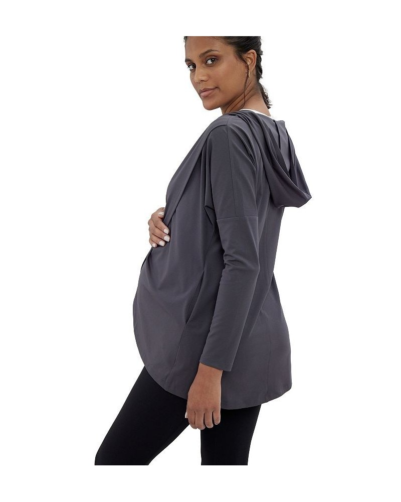 Women's Maternity Active Wrap Sweatshirt Asphalt $50.96 Sweatshirts