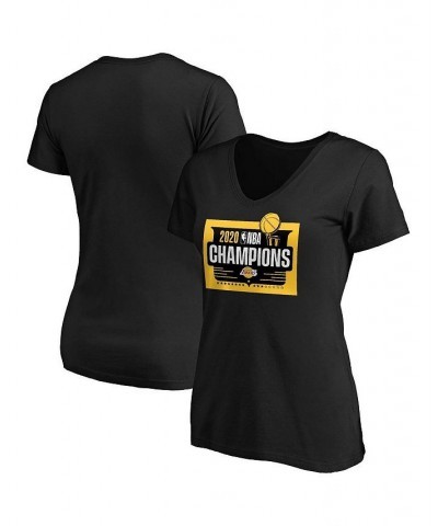 Women's Black Los Angeles Lakers 2020 Nba Finals Champions Official Logo T-Shirt Black $17.84 Tops