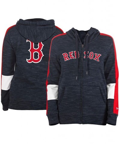 Women's Navy Boston Red Sox Colorblock Full-Zip Hoodie Navy $35.70 Sweatshirts