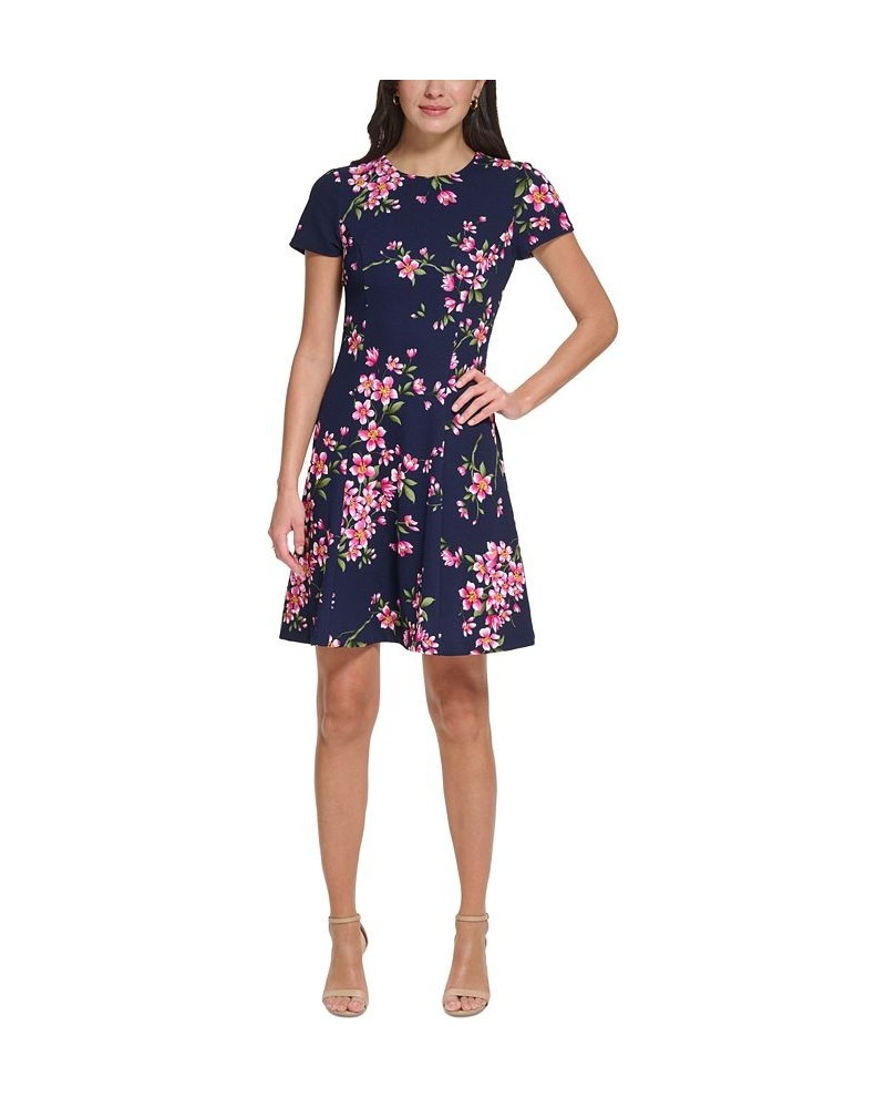Petite Floral-Print Fit & Flare Dress Multi $31.31 Dresses