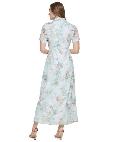 Women's Floral Shirtdress Pastel Multi $65.78 Dresses