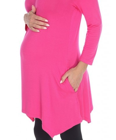 Maternity Kayla Tunic Top Pink $33.48 Tops