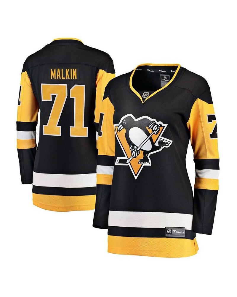 Women's Evgeni Malkin Black Pittsburgh Penguins Home Breakaway Player Jersey Black $62.70 Jersey