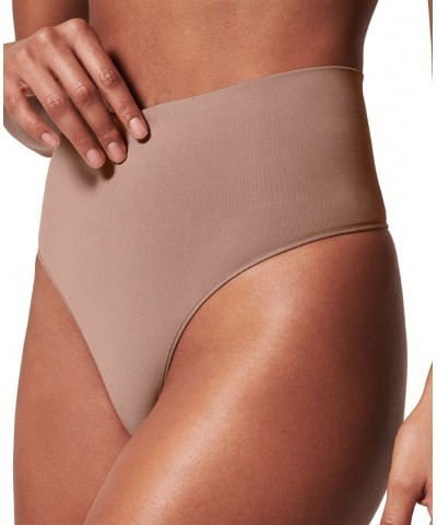 Women's EcoCare Shaping Thong Underwear 40048R Brown $14.96 Shapewear