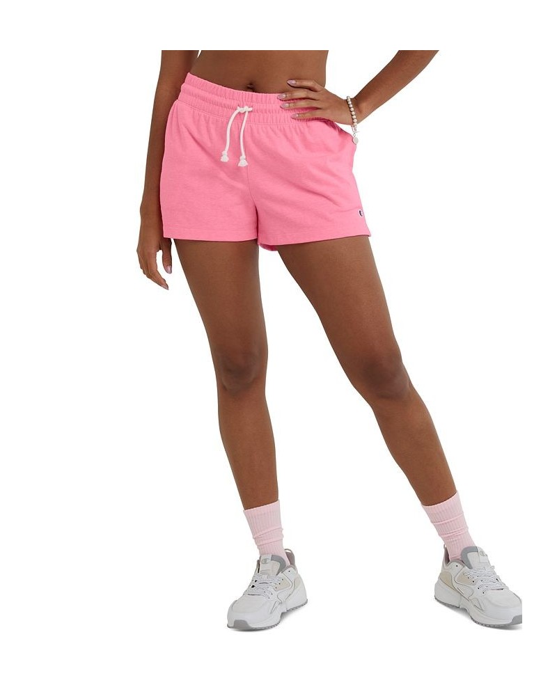 Women's Cotton Pull-On Drawstring Shorts Joyful Pink Pe Heather $17.25 Shorts