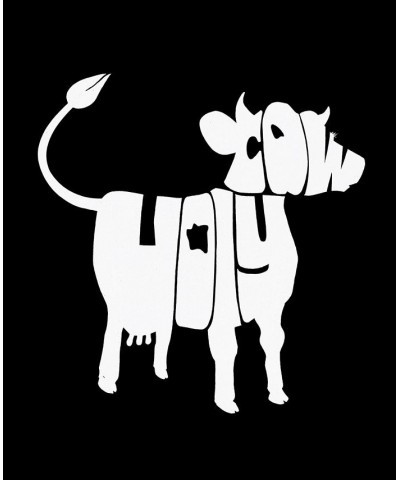 Women's Holy Cow Word Art T-shirt Black $15.75 Tops