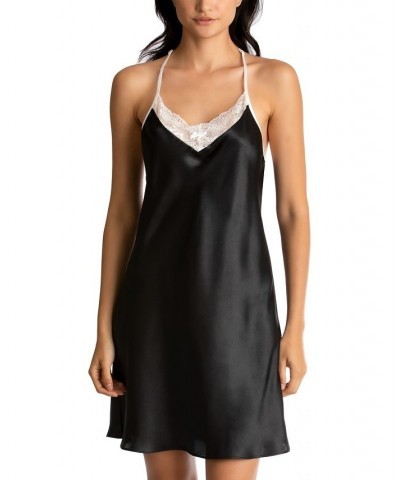 Mrs' Satin Wrap Bridal Robe Chemise Nightgown Set Black $21.99 Sleepwear