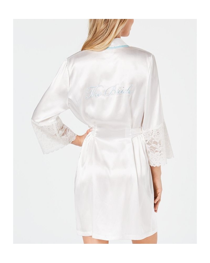 The Bride Short Satin Wrap White $16.80 Sleepwear