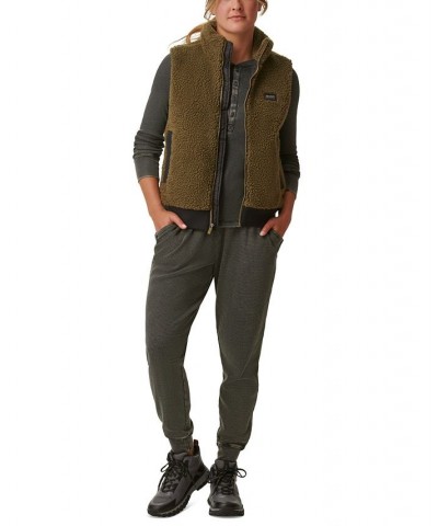 Route Hiking Faux-Sherpa Vest Green $17.38 Jackets