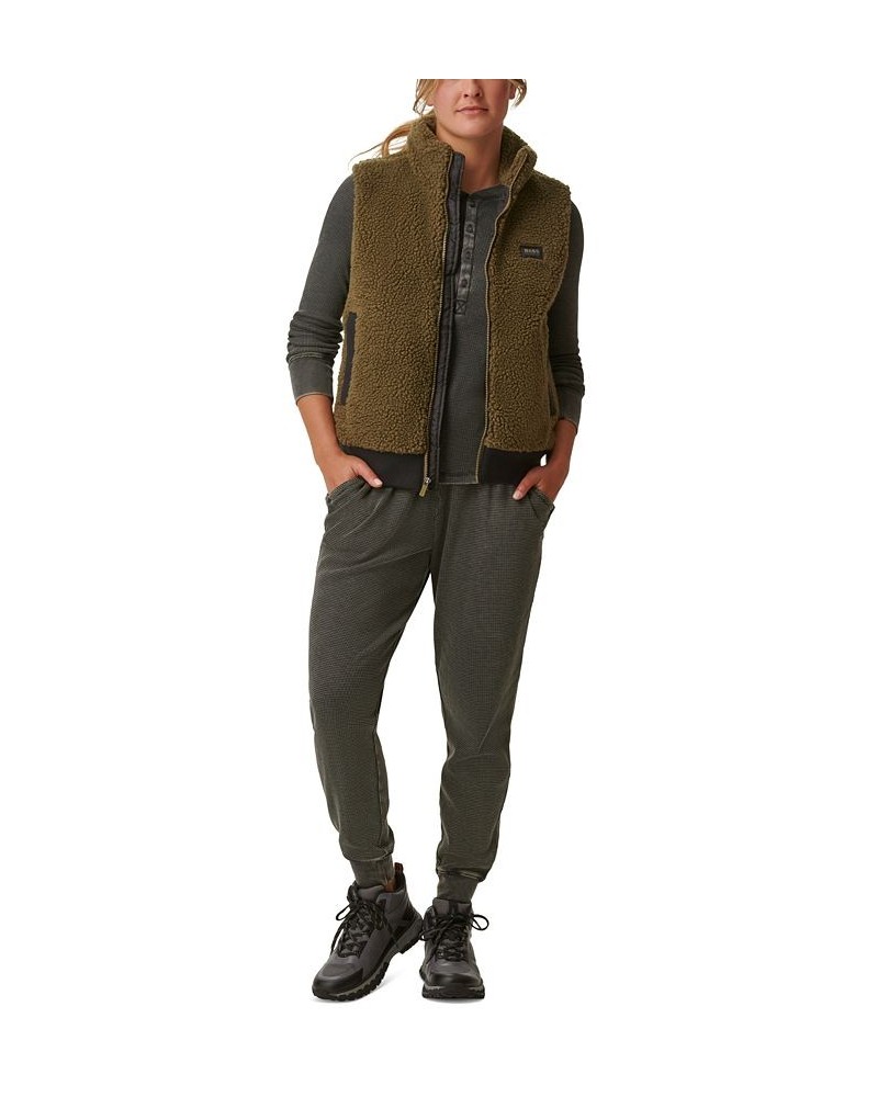 Route Hiking Faux-Sherpa Vest Green $17.38 Jackets