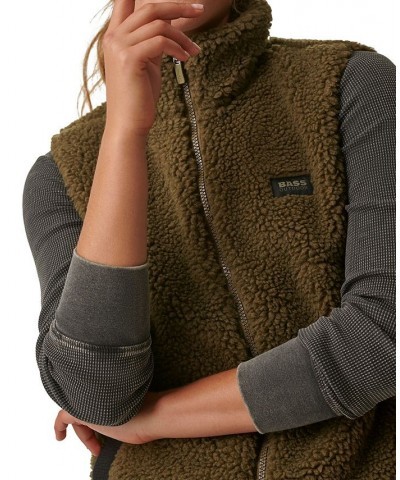 Route Hiking Faux-Sherpa Vest Green $17.38 Jackets