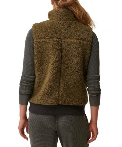 Route Hiking Faux-Sherpa Vest Green $17.38 Jackets