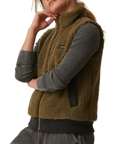 Route Hiking Faux-Sherpa Vest Green $17.38 Jackets