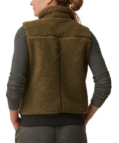 Route Hiking Faux-Sherpa Vest Green $17.38 Jackets