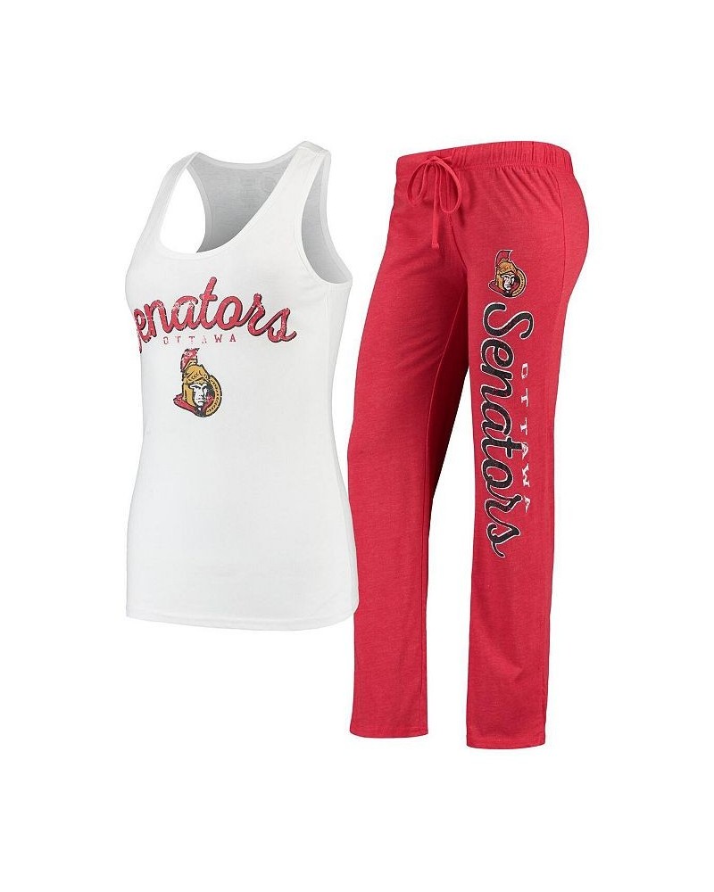 Women's Red White Ottawa Senators Topic Tank Top & Pants Sleep Set Red, White $34.79 Pajama