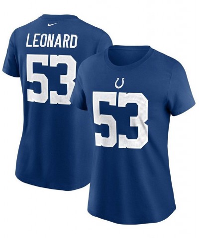 Women's Darius Leonard Royal Indianapolis Colts Name Number T-shirt Royal $24.74 Tops