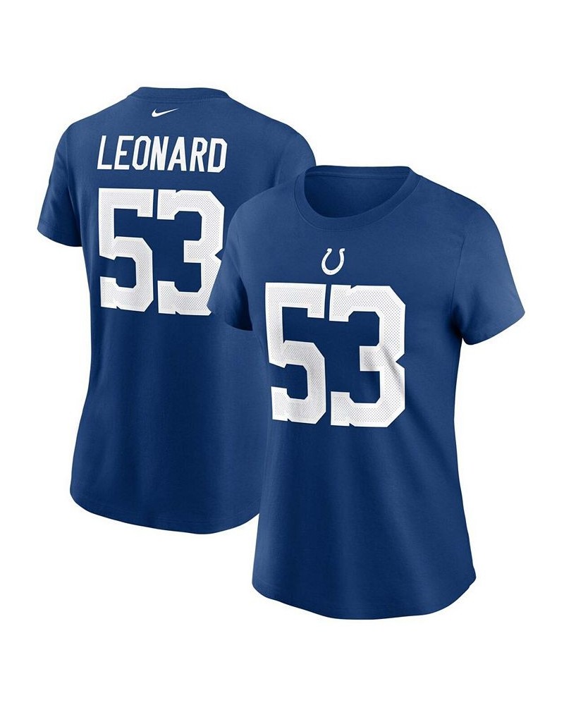 Women's Darius Leonard Royal Indianapolis Colts Name Number T-shirt Royal $24.74 Tops