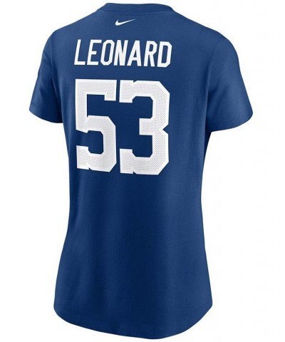 Women's Darius Leonard Royal Indianapolis Colts Name Number T-shirt Royal $24.74 Tops