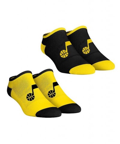 Women's Socks Utah Jazz Core Team 2-Pack Low Cut Ankle Sock Set Black, Yellow $14.70 Socks