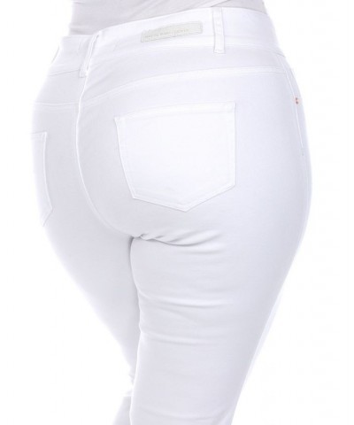 Plus Size Capri Jeans White $35.00 Jeans