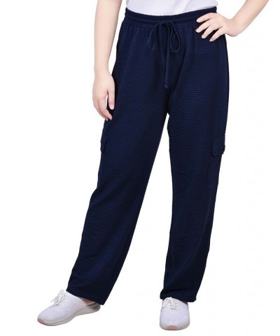 Petite Knit Gauze Pants Blue $15.36 Pants