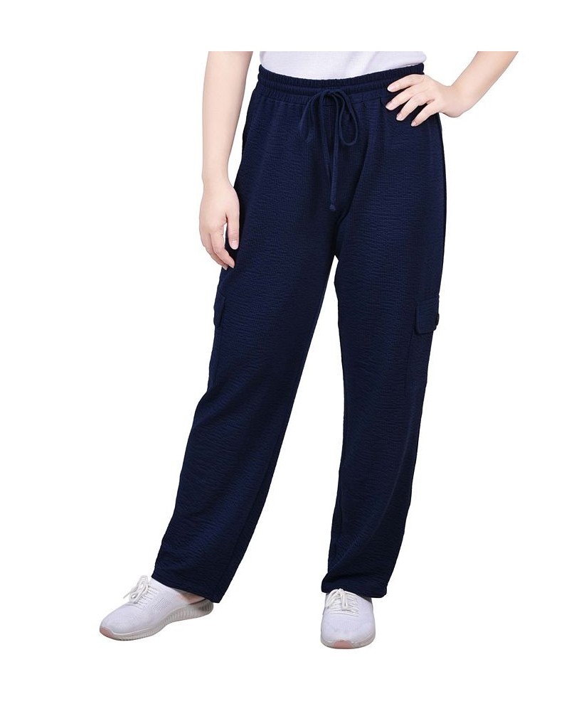 Petite Knit Gauze Pants Blue $15.36 Pants