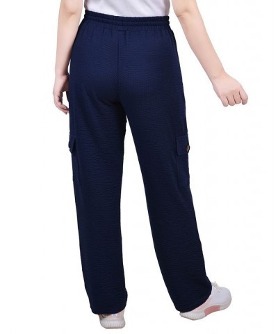 Petite Knit Gauze Pants Blue $15.36 Pants