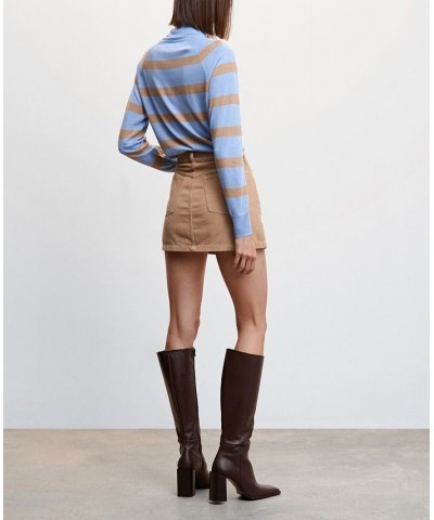 Women's Turtle Neck Sweater Blue $25.99 Sweaters