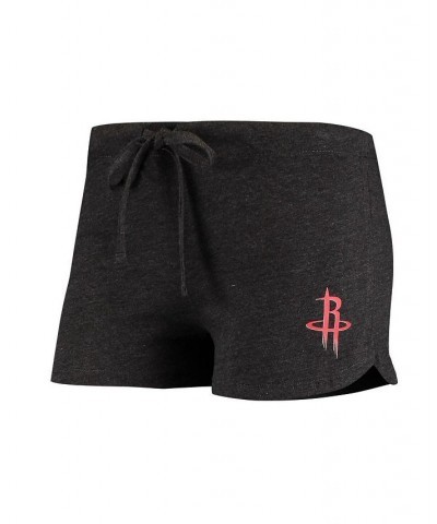 Women's Black Red Houston Rockets Long Sleeve T-shirt and Shorts Sleep Set Black, Red $29.40 Pajama