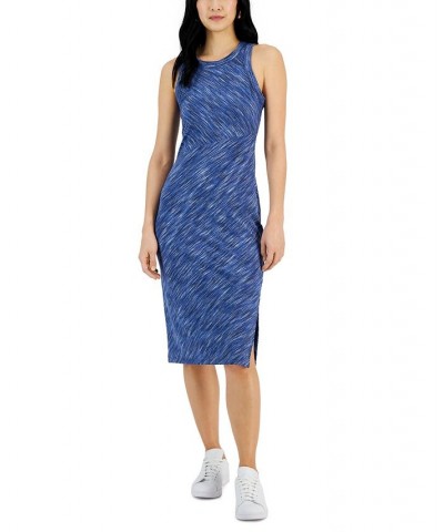 Women's Ribbed Midi Dress Blue $32.85 Dresses