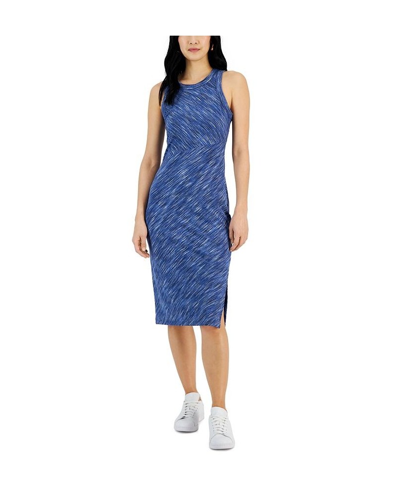 Women's Ribbed Midi Dress Blue $32.85 Dresses