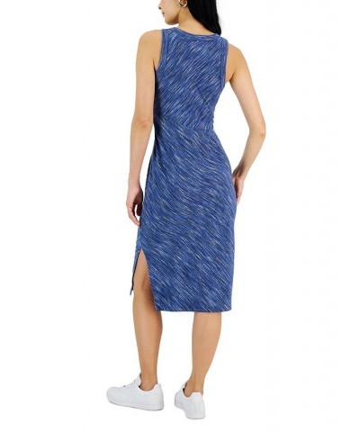 Women's Ribbed Midi Dress Blue $32.85 Dresses