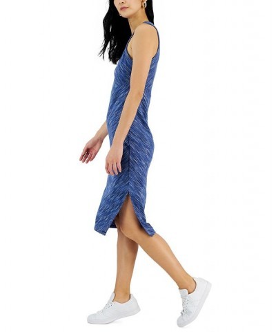 Women's Ribbed Midi Dress Blue $32.85 Dresses