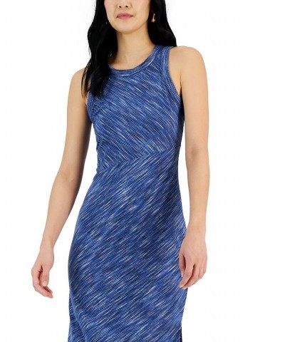 Women's Ribbed Midi Dress Blue $32.85 Dresses