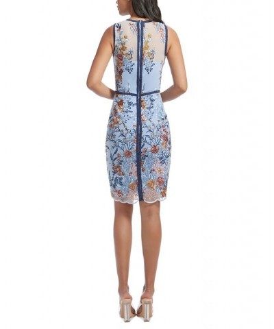 Women's Embroidered Bodycon Dress Sky Multi $134.10 Dresses